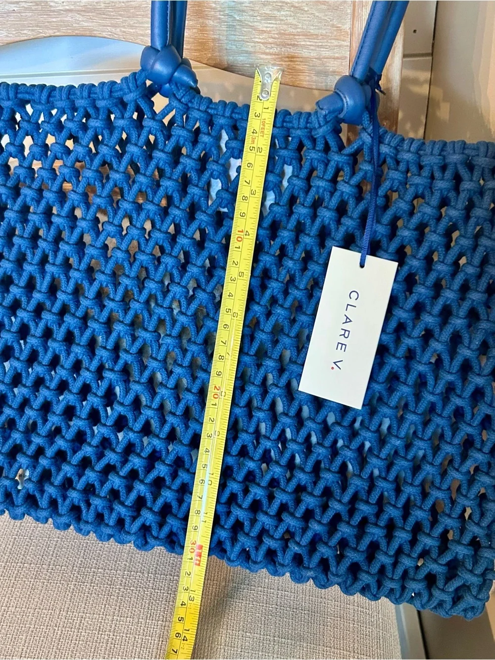 Clare V. - NWT - Sandy Woven Market Tote in HARD TO FIND French Blue